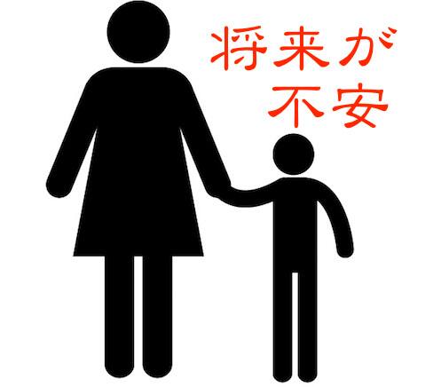 将来が不安で悩んでいる子連れ離婚する妻