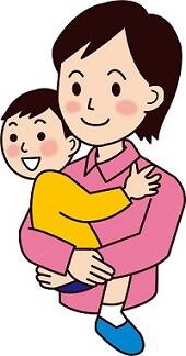 子供をだっこする母親