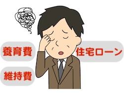 住宅ローン養育費維持費の三重苦に苦しむ元夫